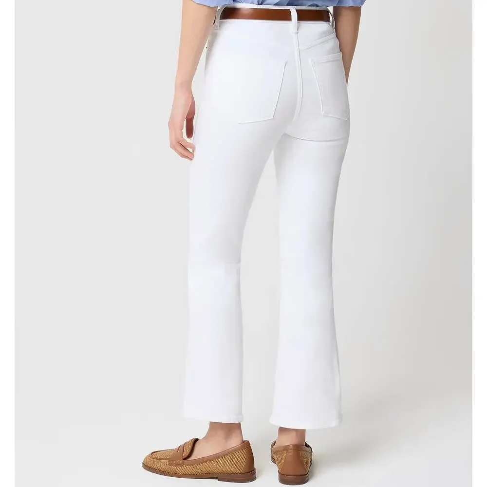 J.Crew Ankle Flare Jean in Signature Stretch+ Classic White Womens US 29 NWT - Picture 3 of 13